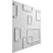 Ekena Millwork Oslo EnduraWall Decorative 3D Wall Panel, White, 11 7/8"W x 11 7/8"H WP12X12OSWH - alternate 5